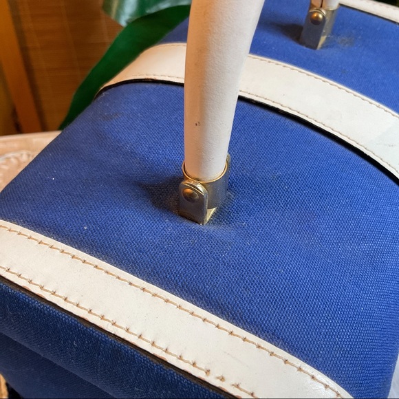 Vintage 1950s Tano Fabric and Leather Box Purse - Picture 6 of 15